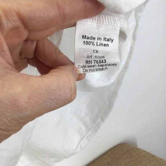 Terzo Millennio Women’s Italian Linen Shirt - Picture 5 of 6